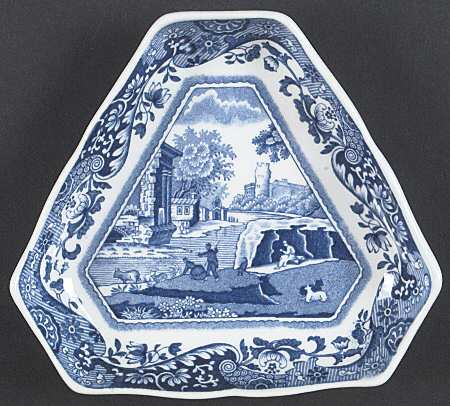 Blue Italian Triangular Tray