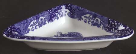 Blue Italian Small Triangular Dish