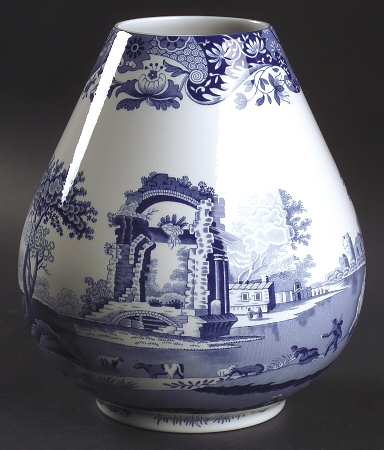Blue Italian 8" Bulbous Vase
