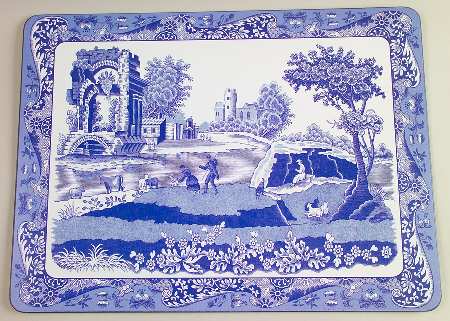 Blue Italian Corkboard Placemat