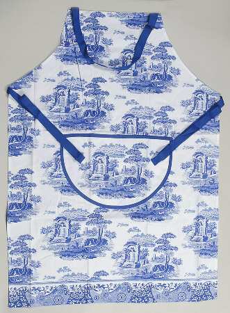 Blue Italian 27" X 37" Cloth Kitchen Apron