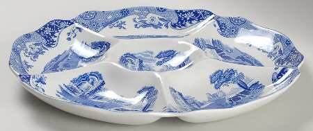 Blue Italian Hors d'Oeuvre Tray