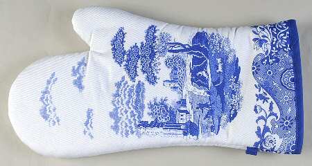 Blue Italian Cloth Oven Mitt