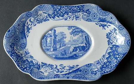 Blue Italian Underplate for Gravy Boat