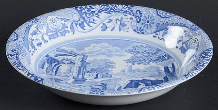 Blue Italian Coupe Soup Bowl