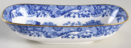 Blue Italian (Regimental) 8" Shallow Oval Bowl