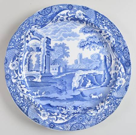 Blue Italian (Older) 12" Chop Plate (Round Platter)