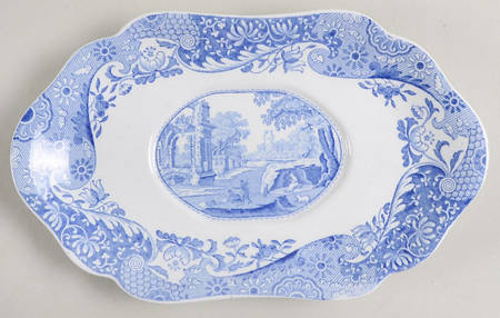 Blue Italian (Older) Underplate for Gravy Boat