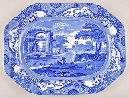 Blue Italian (Older) 19" Oval Serving Platter