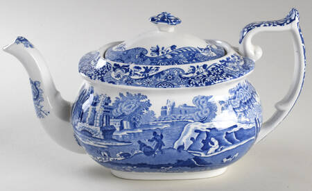 Blue Italian (Older) Teapot & Lid
