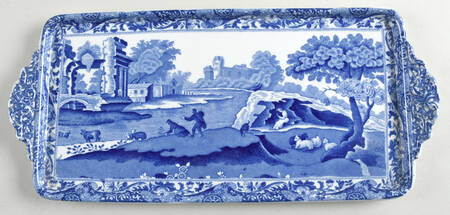 Blue Italian (Older) 14" Rectangular Tray