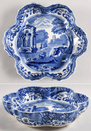 Blue Italian (Older) Large Tunis Dish