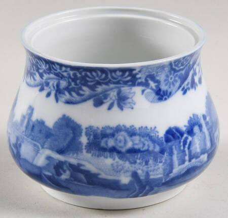 Blue Italian (Older) Mustard Jar No Lid