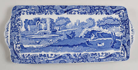 Blue Italian (Older) Large Sandwich Tray