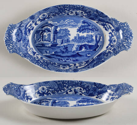 Blue Italian (Older) 10" Augratin by Spode