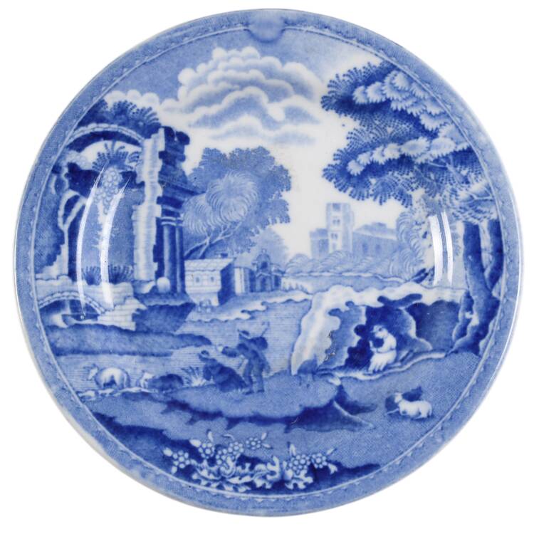 Blue Italian (Older) Miniature Plate