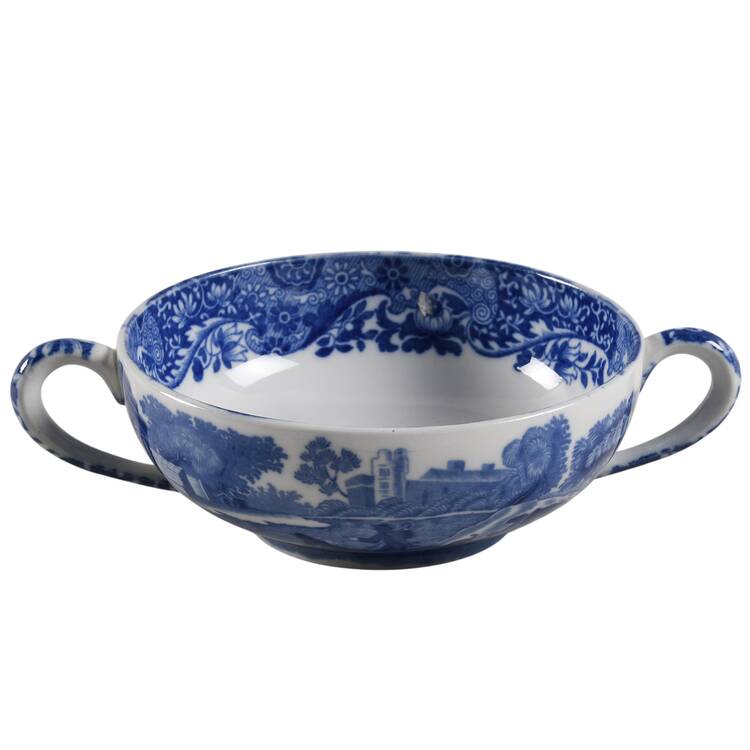 Blue Italian (Older) Flat Cream Soup Bowl
