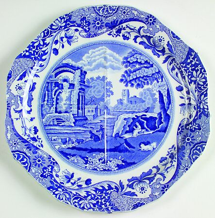 Blue Italian (Older) Sandwich Plate