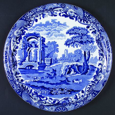 Blue Italian (Older) 12' Round Tray