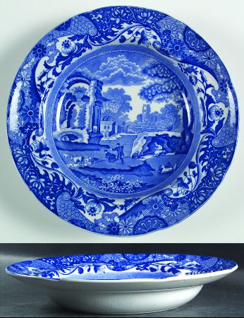 Blue Italian (Older) Large Rim Soup Bowl