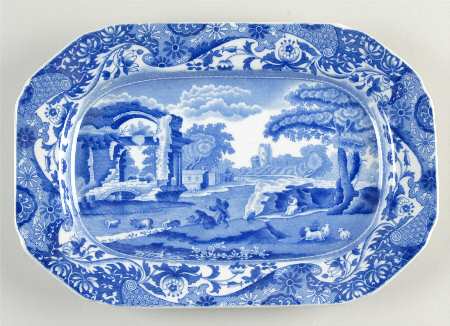 Blue Italian (Older) 10" Oval Serving Platter