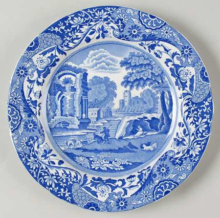 Blue Italian (Older) Luncheon Plate