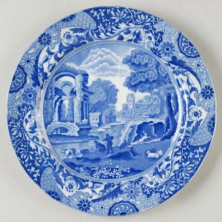 Blue Italian (Older) Salad Plate