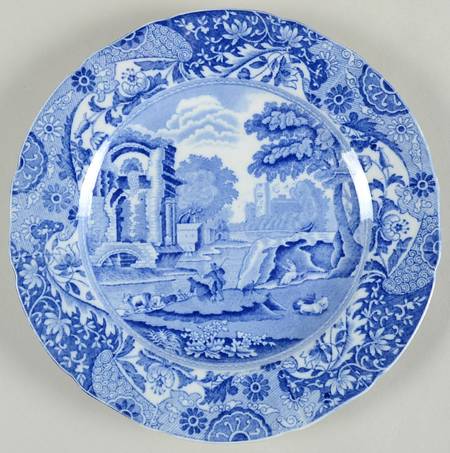 Blue Italian (Older) Luncheon Plate
