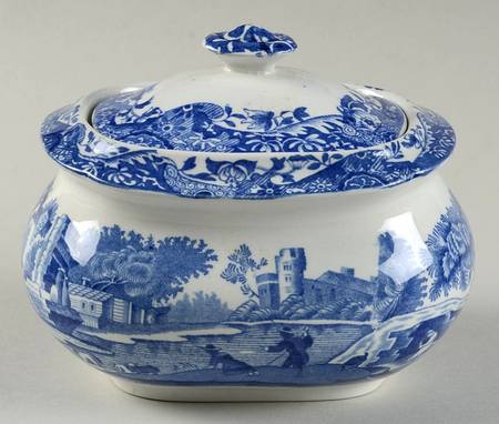 Blue Italian (Older) Sugar Bowl & Lid