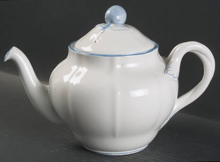 Blue Marlborough Teapot & Lid