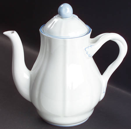 Blue Marlborough Coffee Pot & Lid