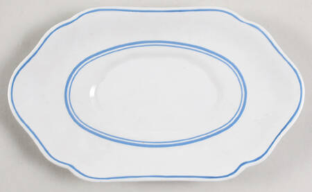 Blue Marlborough Underplate for Gravy Boat