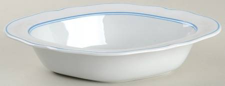 Blue Marlborough 10" Oval Vegetable Bowl