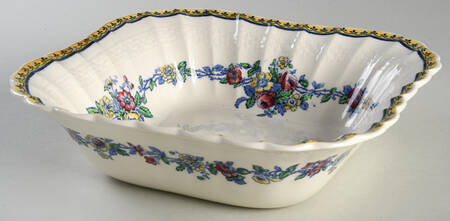 Blue Rambler 8" Square Vegetable Bowl