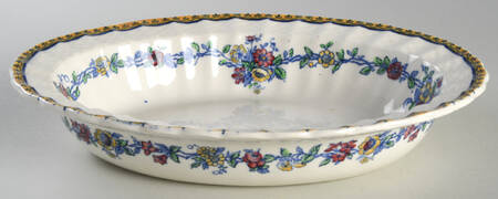 Blue Rambler 10" Oval Vegetable Bowl
