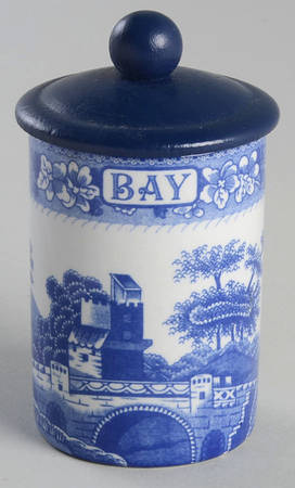 Blue Room Collection Bay Leaf/Leaves Spice Jar & Lid