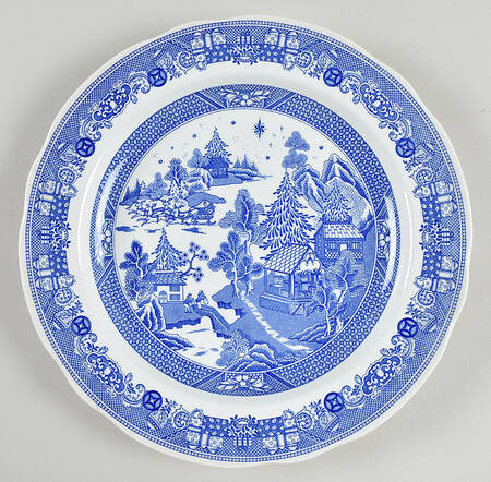 Blue Room Collection Christmas Dinner Plate