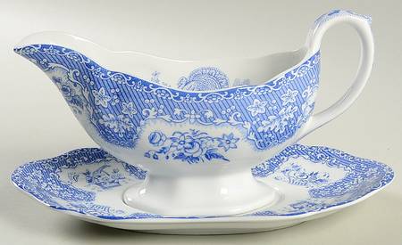 Festival Blue Gravy Boat & Underplate