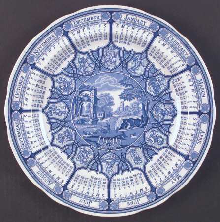 Blue Room Collection "1996" Calendar Plate