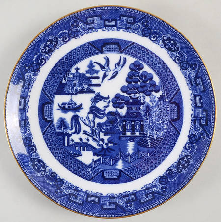 Blue Willow Coupe Luncheon Plate