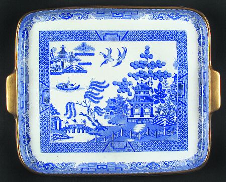 Blue Willow 17" Rectangular Tray