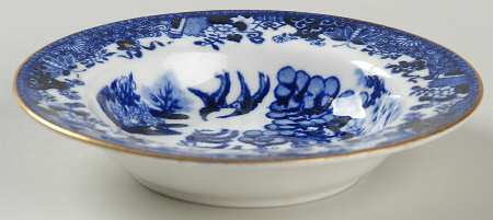 Blue Willow Rim Fruit/Dessert (Sauce) Bowl