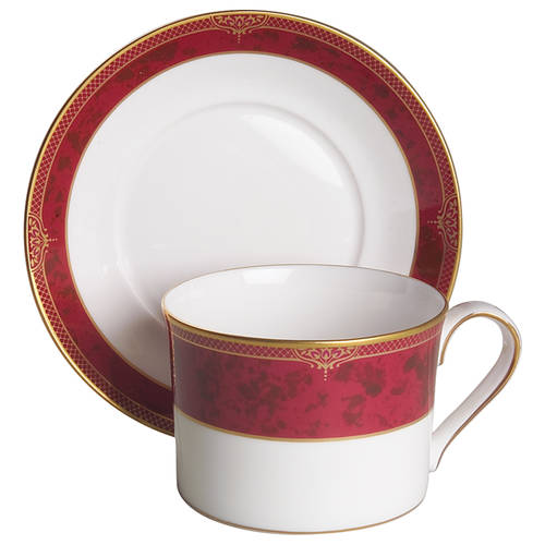 Bordeaux Flat Cup & Saucer Set