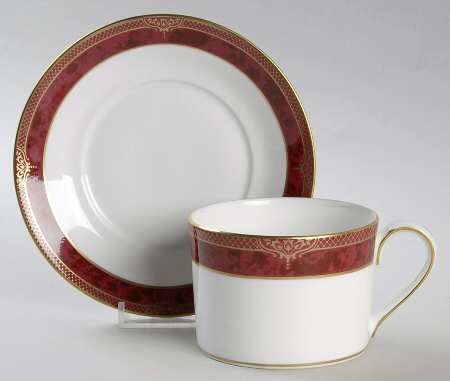 Bordeaux Flat Cup & Saucer Set