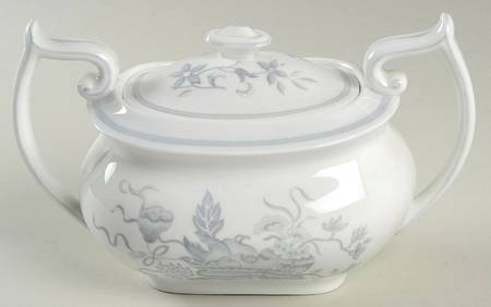Bowpot Grey Sugar Bowl & Lid