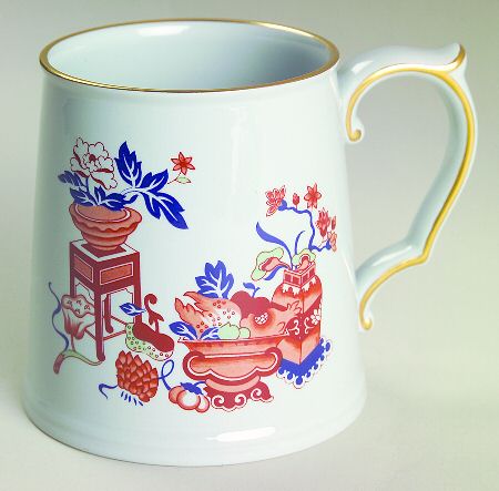 Bowpot Multicolor (Rust, Green, Blue) Tankard