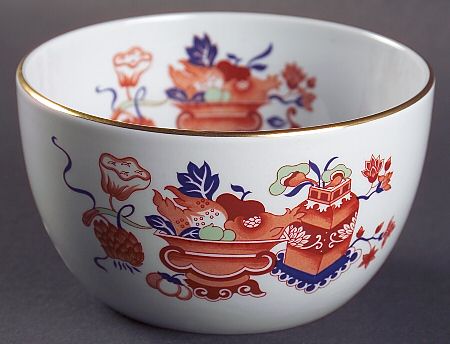 Bowpot Multicolor (Rust, Green, Blue) Open Sugar Bowl