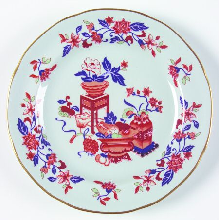 Bowpot Multicolor (Rust, Green, Blue) Bread & Butter Plate