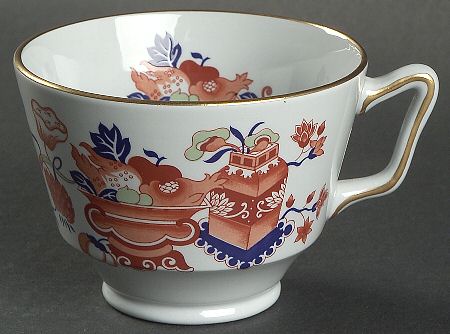 Bowpot Multicolor (Rust, Green, Blue) London Shape Footed Cup