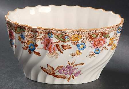 British Flowers Open Sugar Bowl